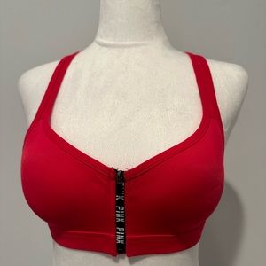 Pink sports bra